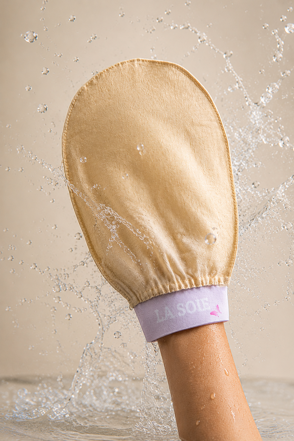 Gant exfoliant en soie de mûrier LA SOIE, vue produit